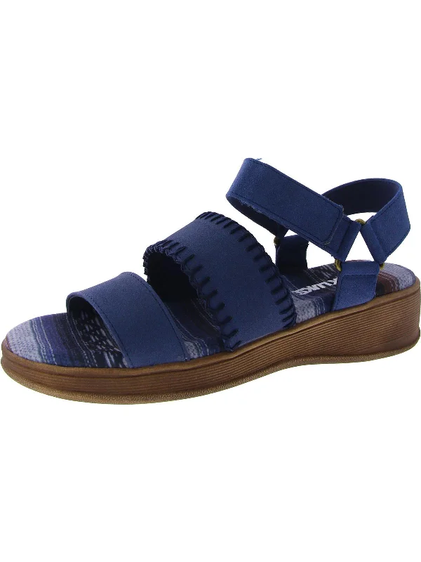 Womens Whipstitch Open Toe Wedge Sandals