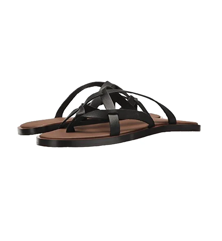 Women's Yoga Strappy Sandal In Black