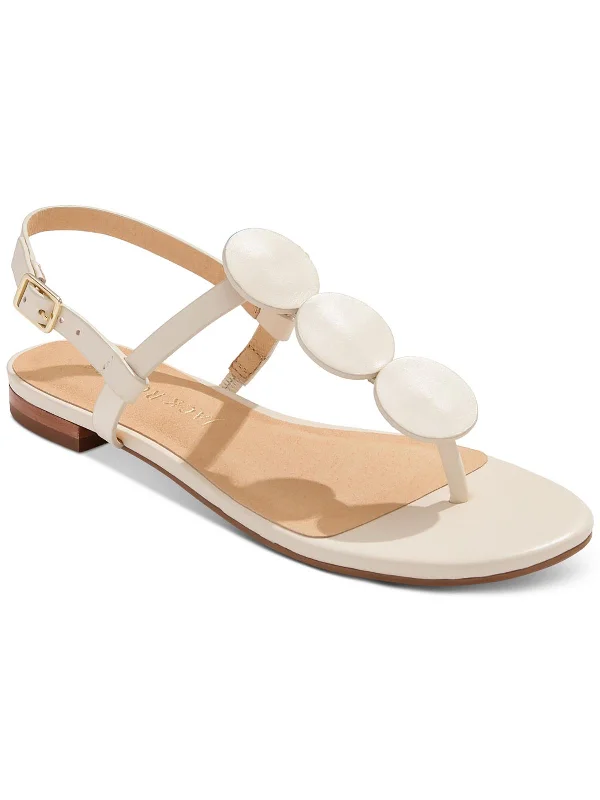 WORTH FLAT Womens Leather Open Toe Flatform Sandals