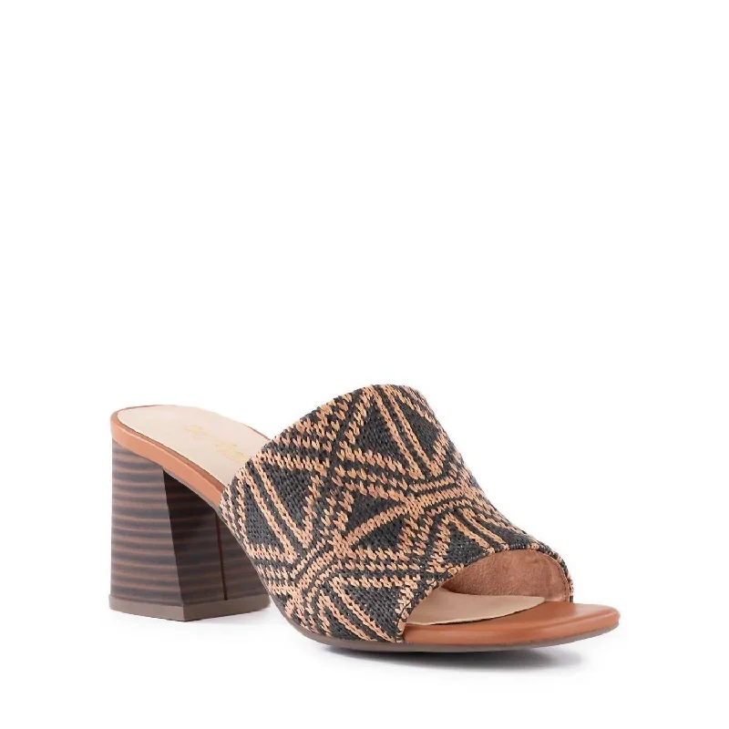 Adapt Raffia Sandal In Brown/black