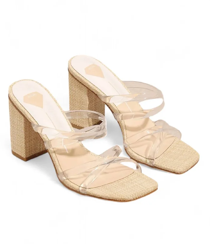 Amanda Clear Strap Heel In Natural