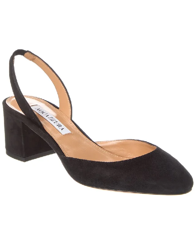 Aquazzura Talita 50 Suede Slingback Pump