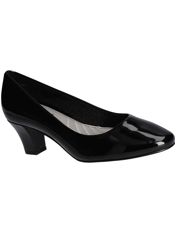 Ballari Womens Patent Almond Toe Pumps