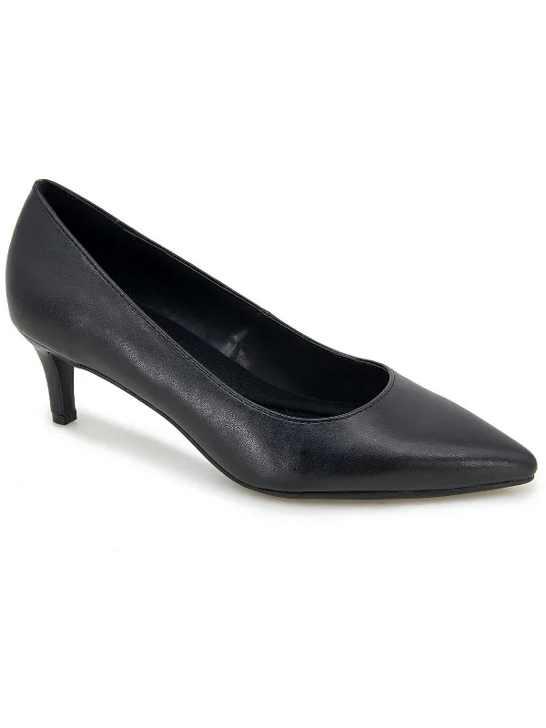 Bexx Womens Faux Leather Kitten Pumps