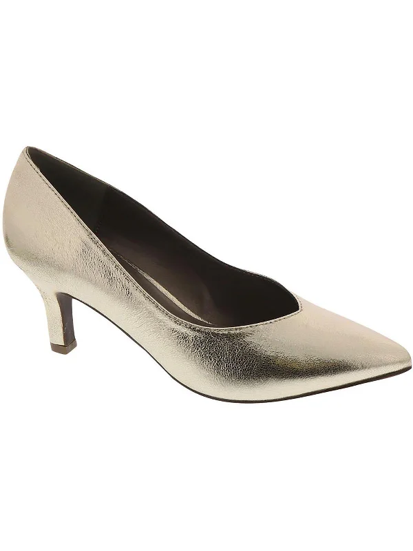 Brianne Womens Metallic Pointed Toe Pumps