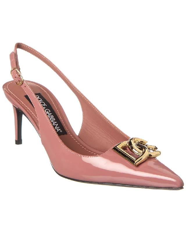 Dolce & Gabbana DG Logo 60 Leather Slingback Pump