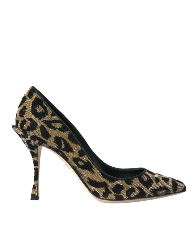 Dolce & Gabbana   Leopard Lurex Heels Pumps Women's Shoes