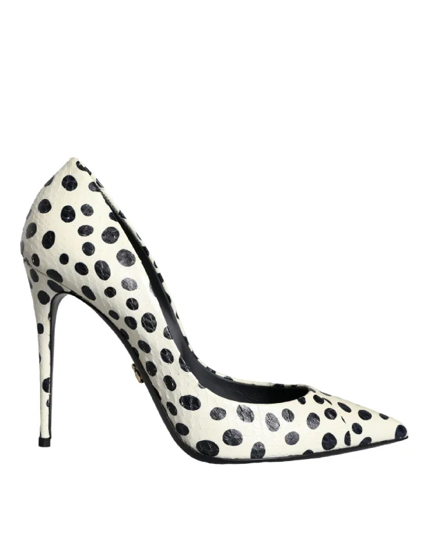 Dolce & Gabbana   Polka Dot Leather Pumps Women's Shoes (Pre-Owned)