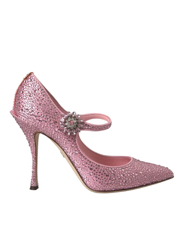 Dolce & Gabbana  Strass Crystal Heels Pumps Women's Shoes