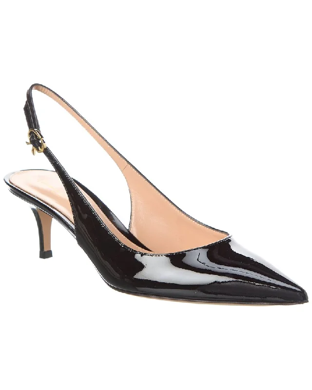 Gianvito Rossi Ribbon Sling 55 Patent Slingback Pump