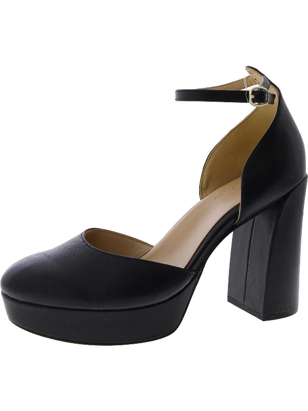 Giovanna Womens Leather Pumps Platform Heels