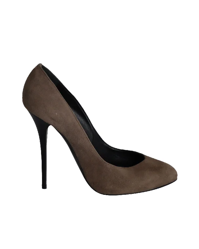 Giuseppe Zanotti Stiletto Pumps in Brown Suede