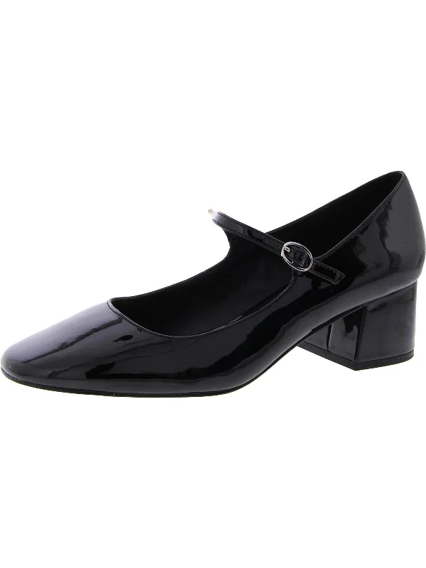 Hawke Womens Patent Slip On Mary Jane Heels