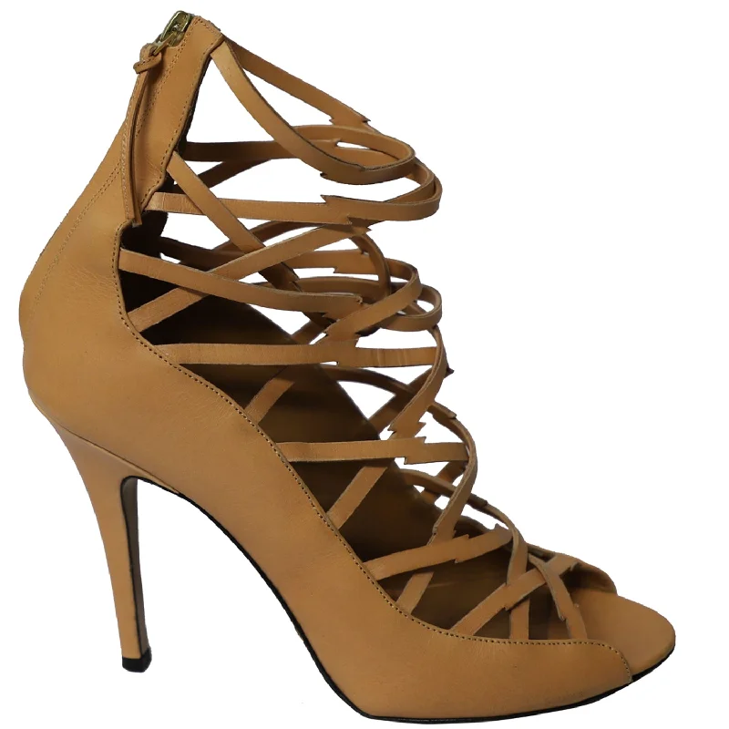 Isabel Marant Gladiator Stiletto Sandals in Nude Leather