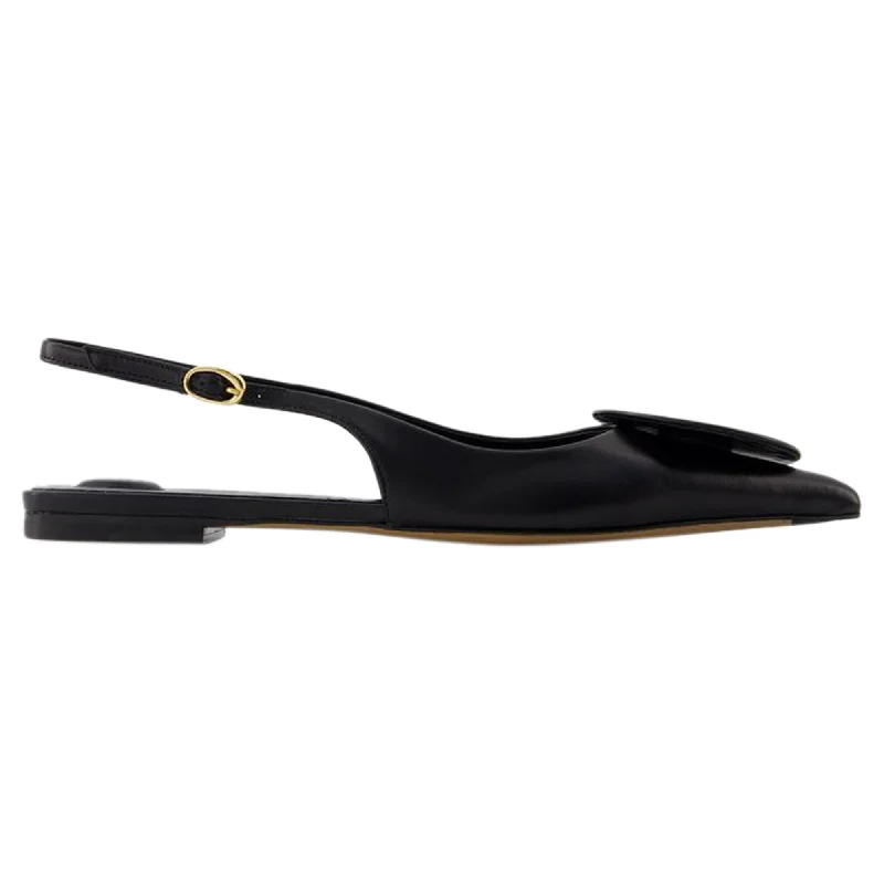 Les Slingbacks Duelo P Pumps - Jacquemus - Leather - Black