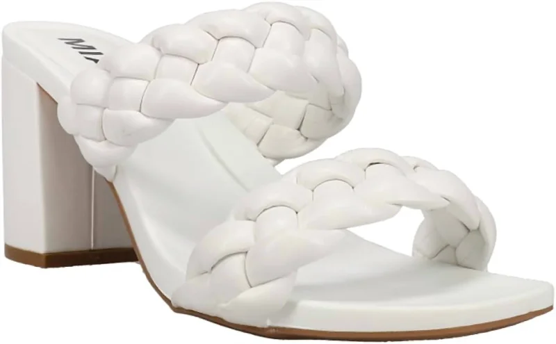 Maine Heel Sandal In White