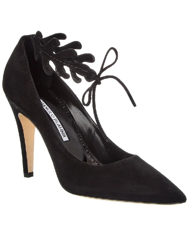 Manolo Blahnik Florettehi 105 Suede Pump