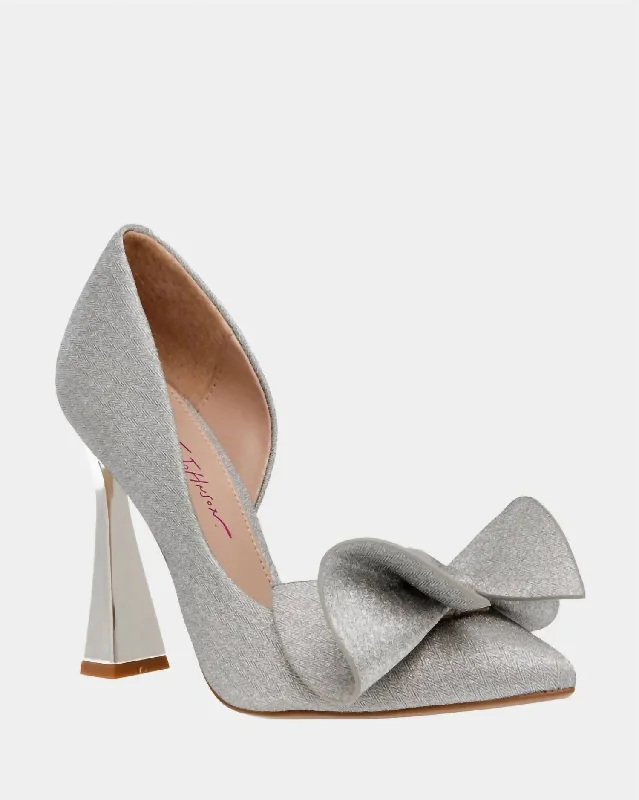 Nobble Metallic Pumps In Silver