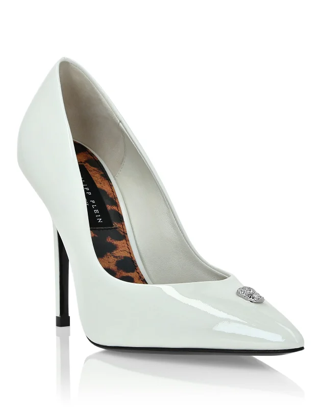 Patent Leather Decollete Hi-Heels Crystal Skull