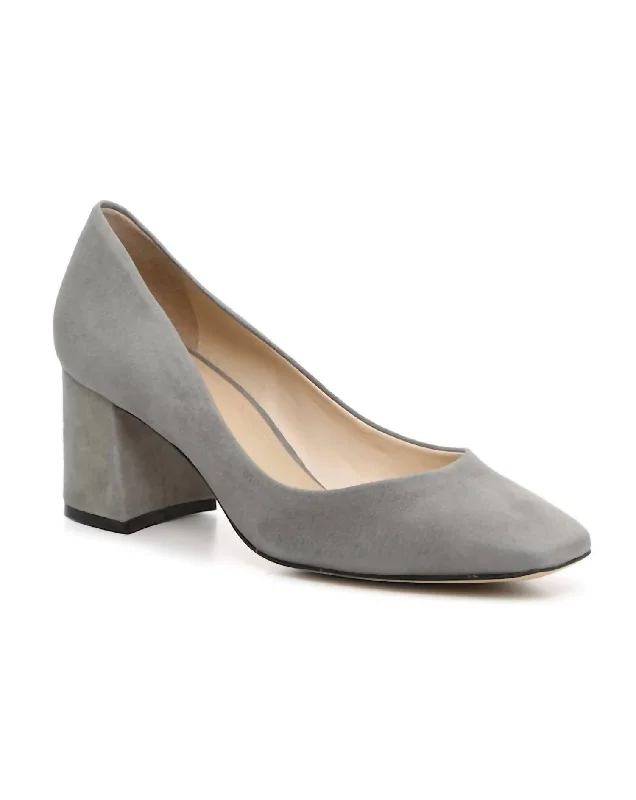 Pierre Pump In Grey Suede