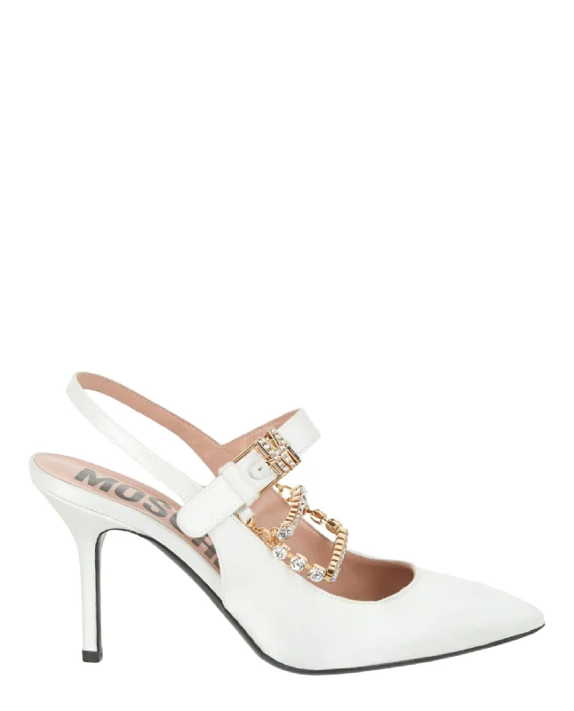 Rhinestone-Embellished Pumps