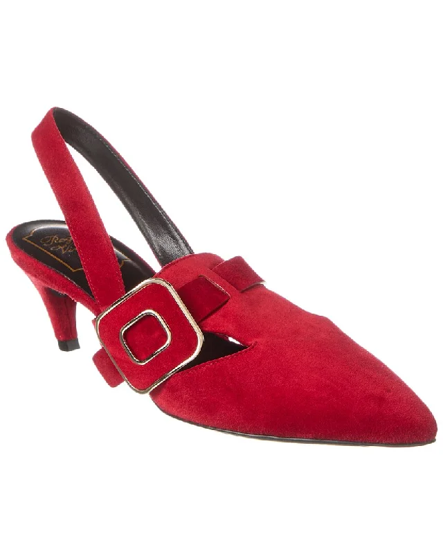 Roger Vivier Suede Slingback Pump