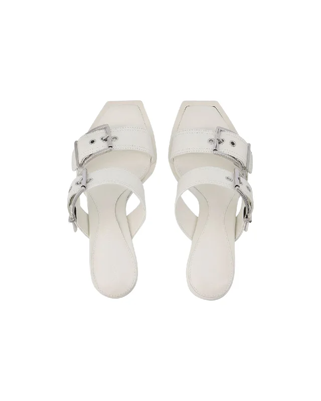 Sandals - Alexander Mcqueen - Ivory/Silver - Leather