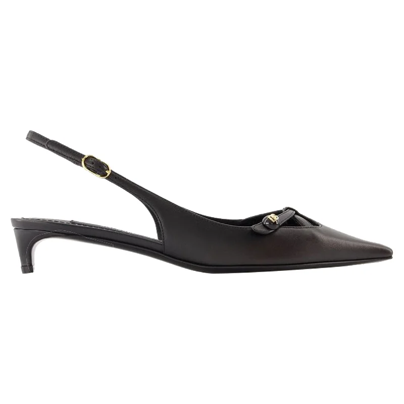 Slingbacks - Dolce&Gabbana - Leather - Black