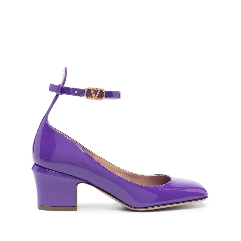 Valentino Garavani Tan-Go Patent Leather Pumps In Purple