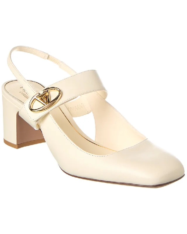 Valentino VLogo Signature 60 Leather Slingback Pump