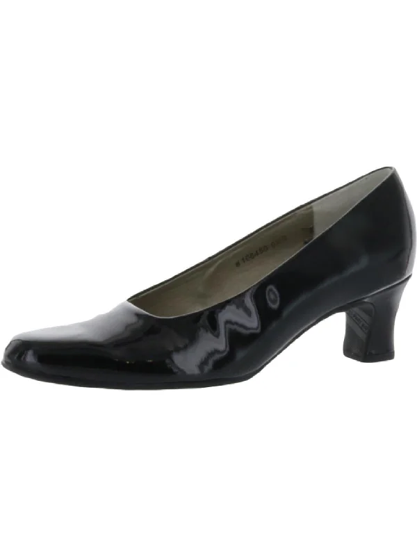 Vicki Womens Patent Slip On Pumps