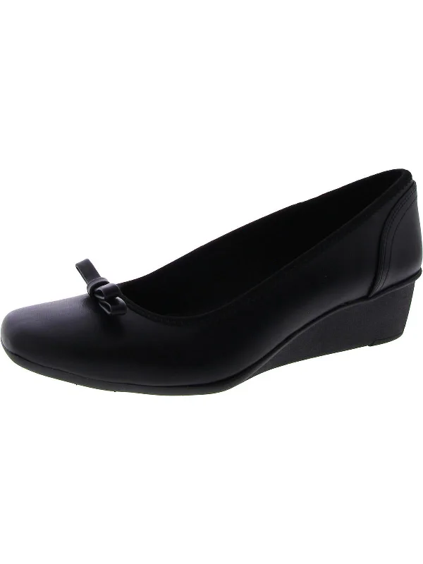 Wales Womens Faux Leather Slip On Pumps