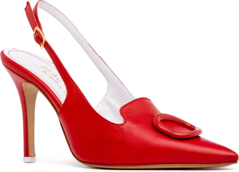 Women's Ada Slingback Heels In Red