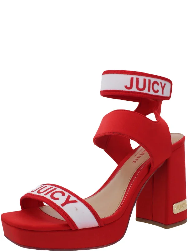 Womens Ankle Strap Sandal Block Heels