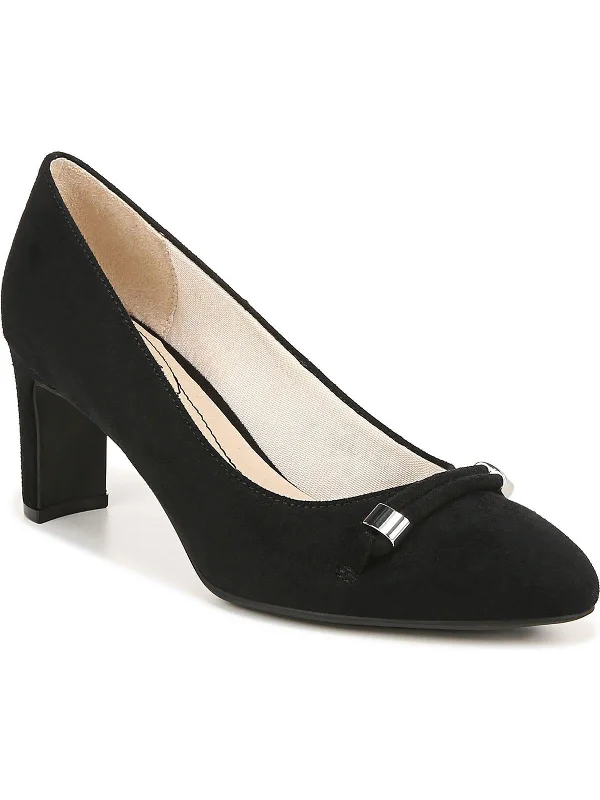 Womens Block Heel Round Toe Pumps