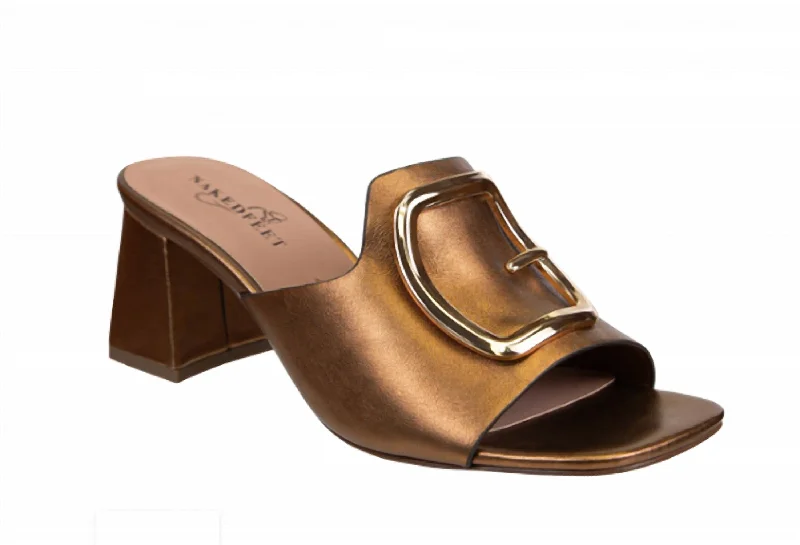 Women's Cupel Heeled Sandals In Bronze