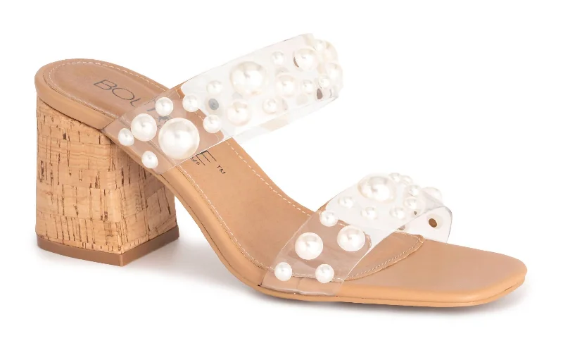 Women's Divine Heels In Clear Pearls