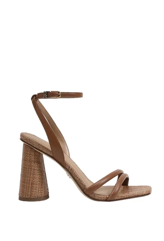 Women's Kia Block Heel In Rich Cognac