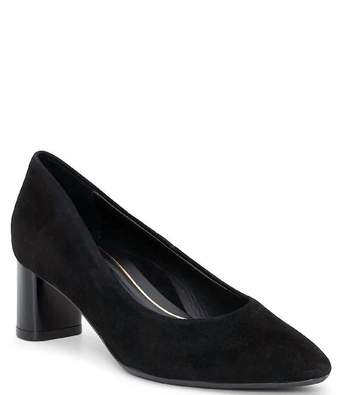 Women's Lancashire Pump In Black Suede