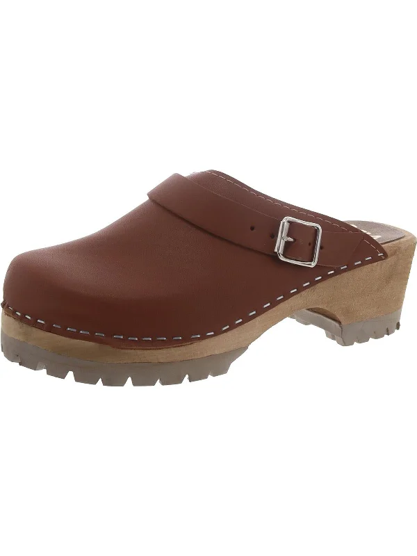 Womens Leather Casual Clogs