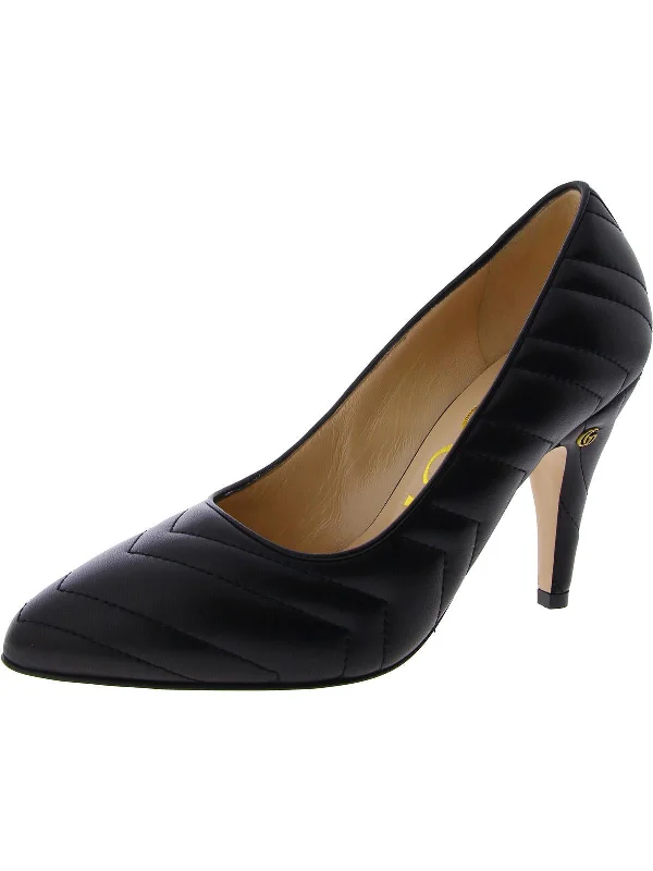 Womens Leather Pointed Toe Pumps