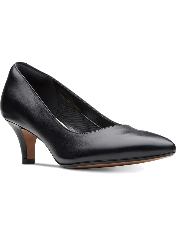 Womens Leather Solid Pumps