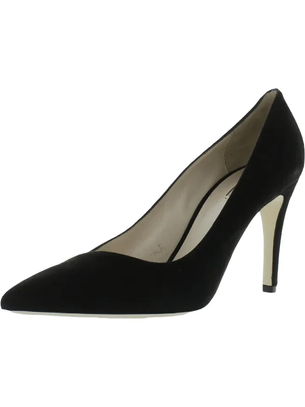 Womens Suede Asymmetric Pumps