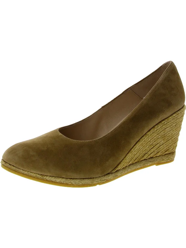 Womens Suede Espadrille Wedge Heels