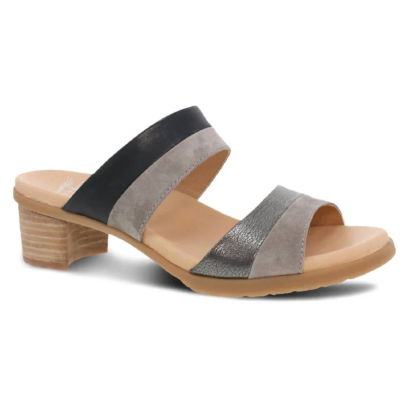 Women's Theresa Sandals - Medium In Black Multi